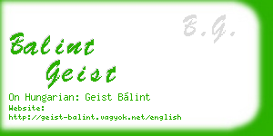 balint geist business card
